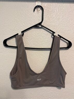 SET Active Sportbody Taupe Sports Bralette Size XL